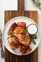 Wall Mural - Roasted chicken with tzatziki sauce