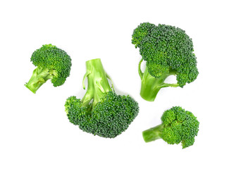 Wall Mural - Broccoli vegetable on white background