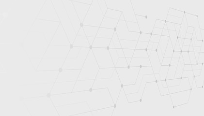 Wall Mural - abstract geometric lines. concept with lines and dots. minimalistic design.