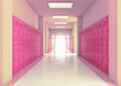 Pink School Locker Exit Way