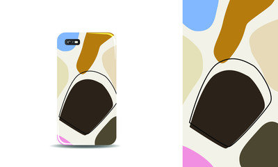 abstract phone case design template