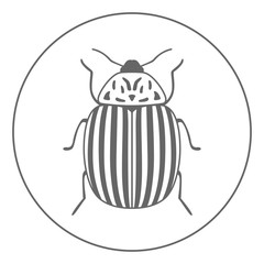 Wall Mural - Colorado bug icon. Potato pest symbol. Vector.