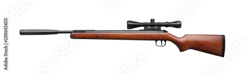 Fotografía Air rifle isolated on white background. Pneumatic gun.