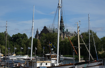 Wall Mural - Boote in Stockholm, Schweden