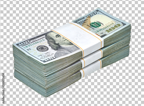 Fotografía New design dollar bundle on checkered background