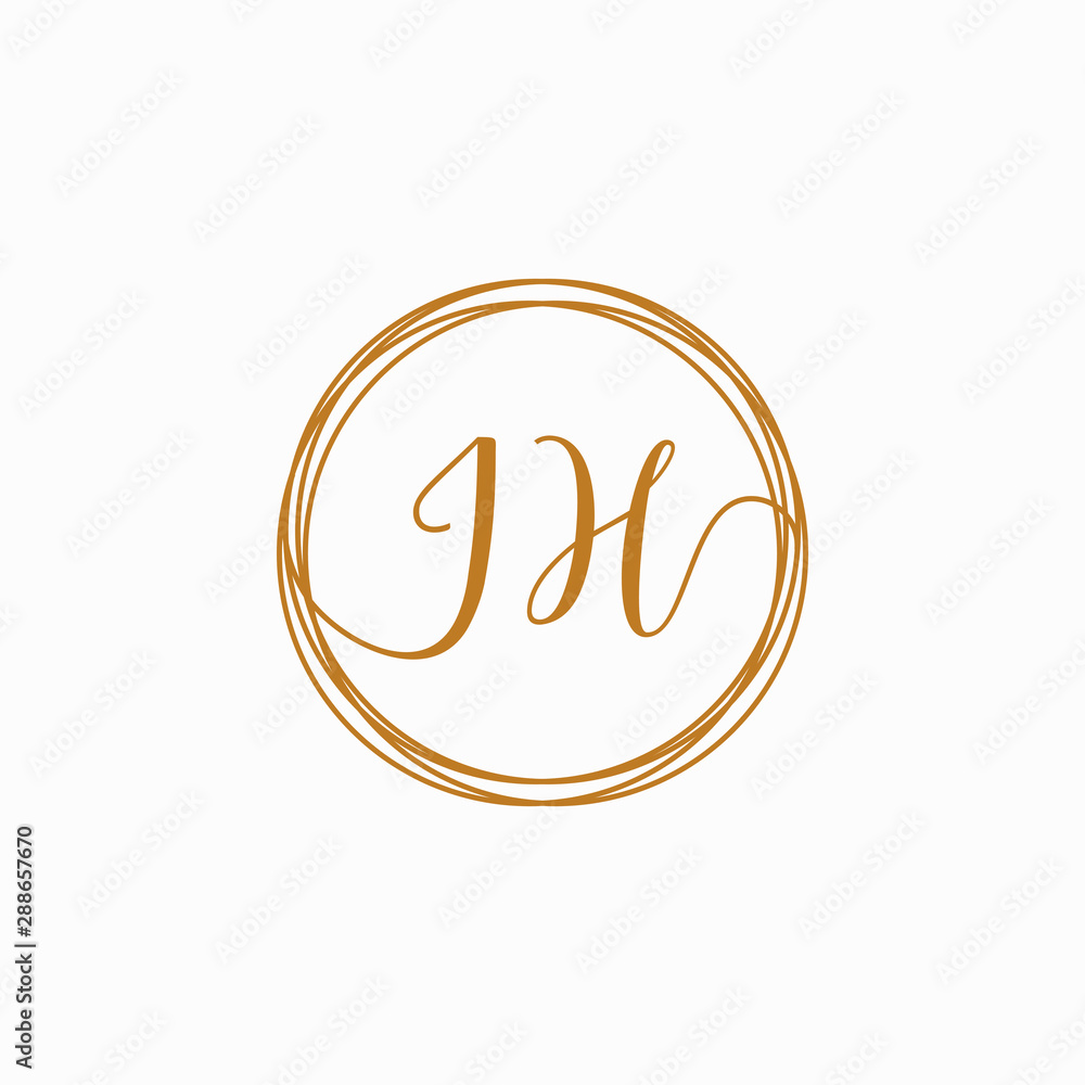 Letter Jh Logo Template Creative Fashion Logo Design Couple Letter Beauty Icon Initial Handwriting Or Handwritten Logo For Identity Logo With Hand Drawn Style Wedding Concept Vector Stock Gamesageddon