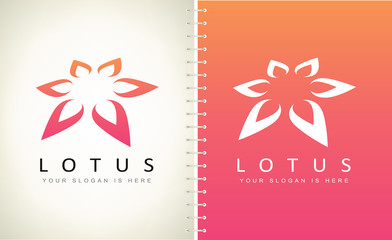 Wall Mural - Lotus flower logo vector. Logo flower design vector illustration. 