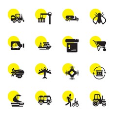 Canvas Print - transport icons