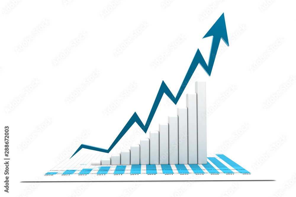 Economical stock market graph - obrazy, fototapety, plakaty 