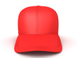 3D Rendering of red baseball cap