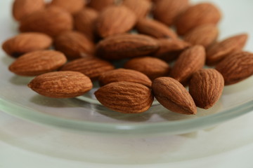 Almonds isolated on white background