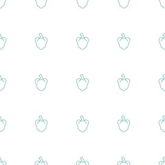 Poster - pepper icon pattern seamless white background