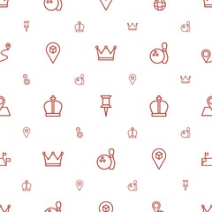 Poster - pin icons pattern seamless white background