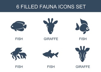 Canvas Print - 6 fauna icons