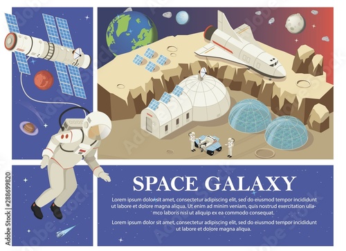 Isometric Mars Colonization Composition