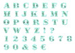 © gianni - alphanumeric alphabet with leaf decorations