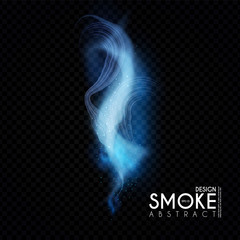 Canvas Print - Abstract transparent light wave and smoke effect. Magic mist.