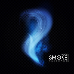 Canvas Print - Abstract transparent light wave and smoke effect. Magic mist.