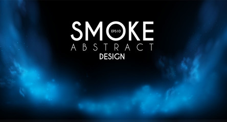 Canvas Print - Fog, mist and smoke steam clouds. Transparent effect. Depth design.