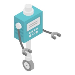 Canvas Print - Robot one wheel icon. Isometric of robot one wheel vector icon for web design isolated on white background