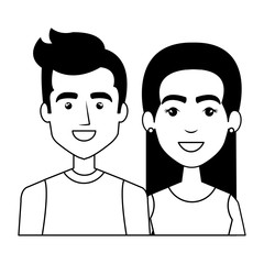 Sticker - young couple urban style characters