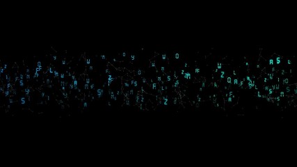 Matrix style background - numbers and letters going down