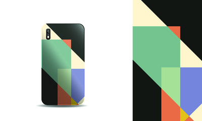 abstract colorful phone case design template