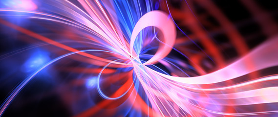 vibrant glowing quantum mechanics widescreen background