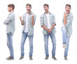 © ASDF - collage doctor and young man isolated on white