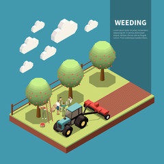 Sticker - Weeding Isometric Composition