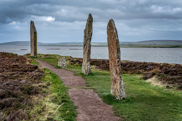 Prehistoric stone circle in Scotland 