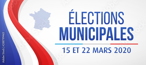Fotomural Élections Municipales 2020 en France - 15 et 22 Mars 2020
