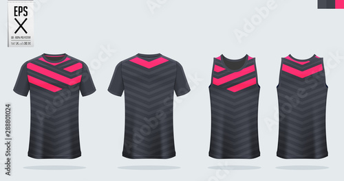 T-shirt sport mockup template design for soccer jersey, football kit, tank top for basketball jersey and running singlet Tableau sur Toile