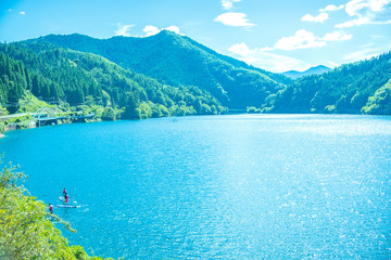 Wall Mural -  兵庫県・ダム湖の風景