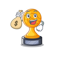 Sticker - With money bag basketball trophy isolated in the mascot