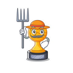 Sticker - Farmer basketball trophy isolated in the mascot