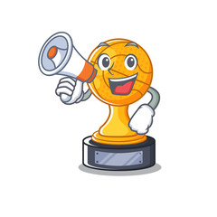 Sticker - With megaphone basketball trophy isolated in the mascot