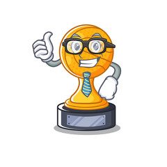 Sticker - Businessman cartoon basketball trophy display in drawer