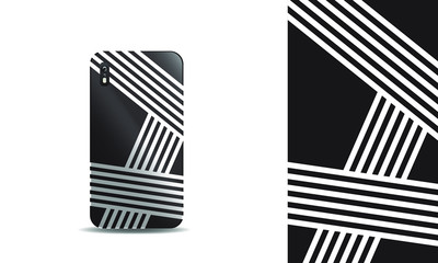 abstract modern phone case vector design template