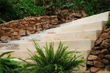 Wall Mural - A steping stone in a farm village