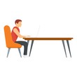 © anatolir - Freelancer man icon. Flat illustration of freelancer man vector icon for web design