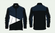 Varsity sports jacket template design vector mockup