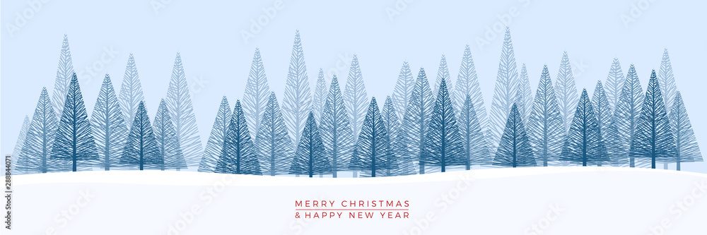 Christmas. Abstract vector illustration. Winter landscape background. - obrazy, fototapety, plakaty 