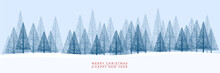 Christmas. Abstract Vector Illustration. Winter Landscape Background.