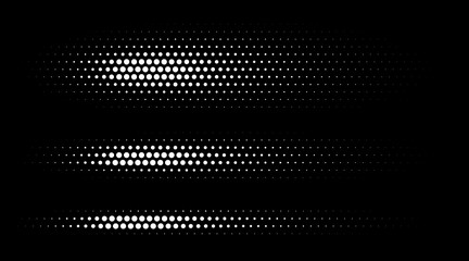 Wall Mural - set of halftone dots gradient pattern texture isolated on white background. straight dotted spots us