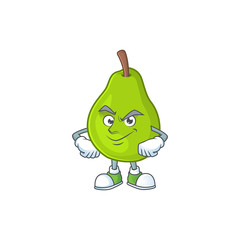 Sticker - Smirking guava fresh shape cartoon with mascot