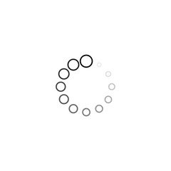 Canvas Print - loading circle icon. load bar vector icon. loading icon isolated on white background
