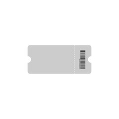 Wall Mural - template ticket in flat design. blank ticket with bar code isolated on white background. ticket vect