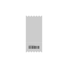Wall Mural - template ticket in flat design. blank ticket with bar code isolated on white background. ticket vect