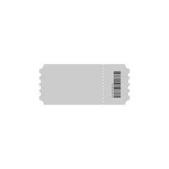 Wall Mural - template ticket in flat design. blank ticket with bar code isolated on white background. ticket vect